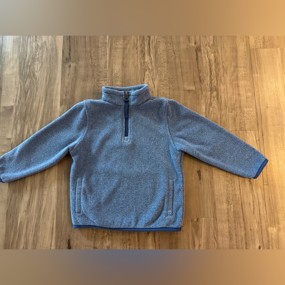 Toddler Boys' Half-Zip Fleece Pullover Sweater, Blue. Size 2T Sweatshirt
